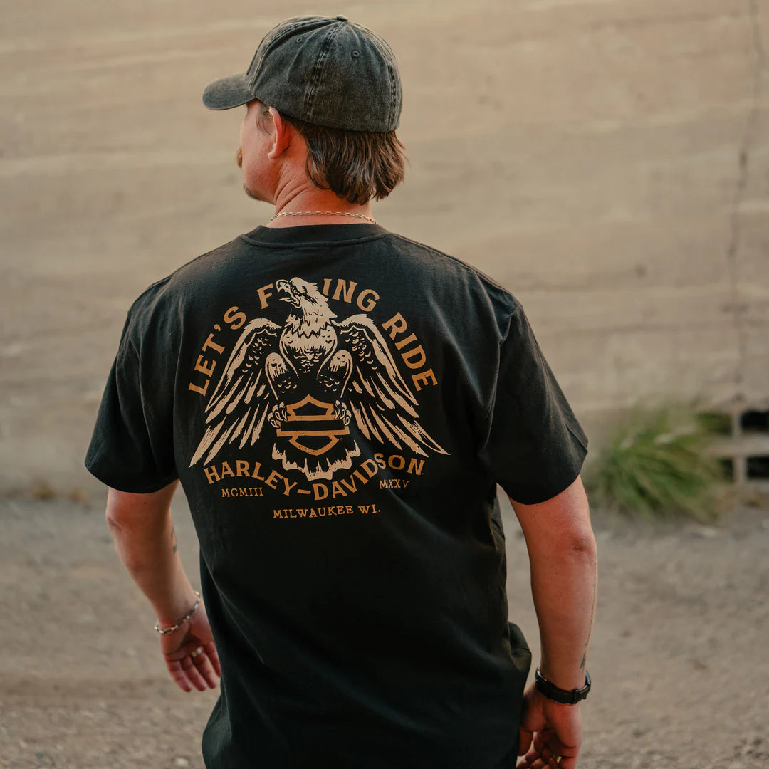 T-shirt manches courtes unisexe Harley-Davidson LFR Eagle - 96858-25VX