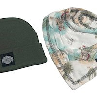 Lot de 2 bonnets western Harley-Davidson® pour bébé garçon, vert - 725405