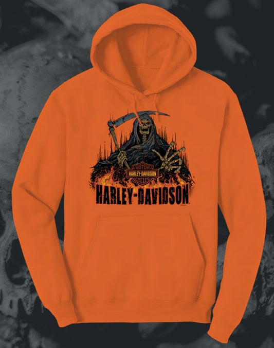 T-SHIRT HOMME REAPER FIRE HARLEY ORANGE - 3002605