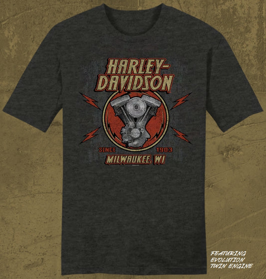 T-SHIRT HOMME VINTAGE EVO CHARCOAL - 3002676