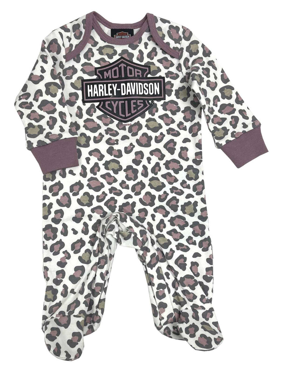 Combinaison à pieds pour bébé fille H-D® à imprimé léopard - 3004405