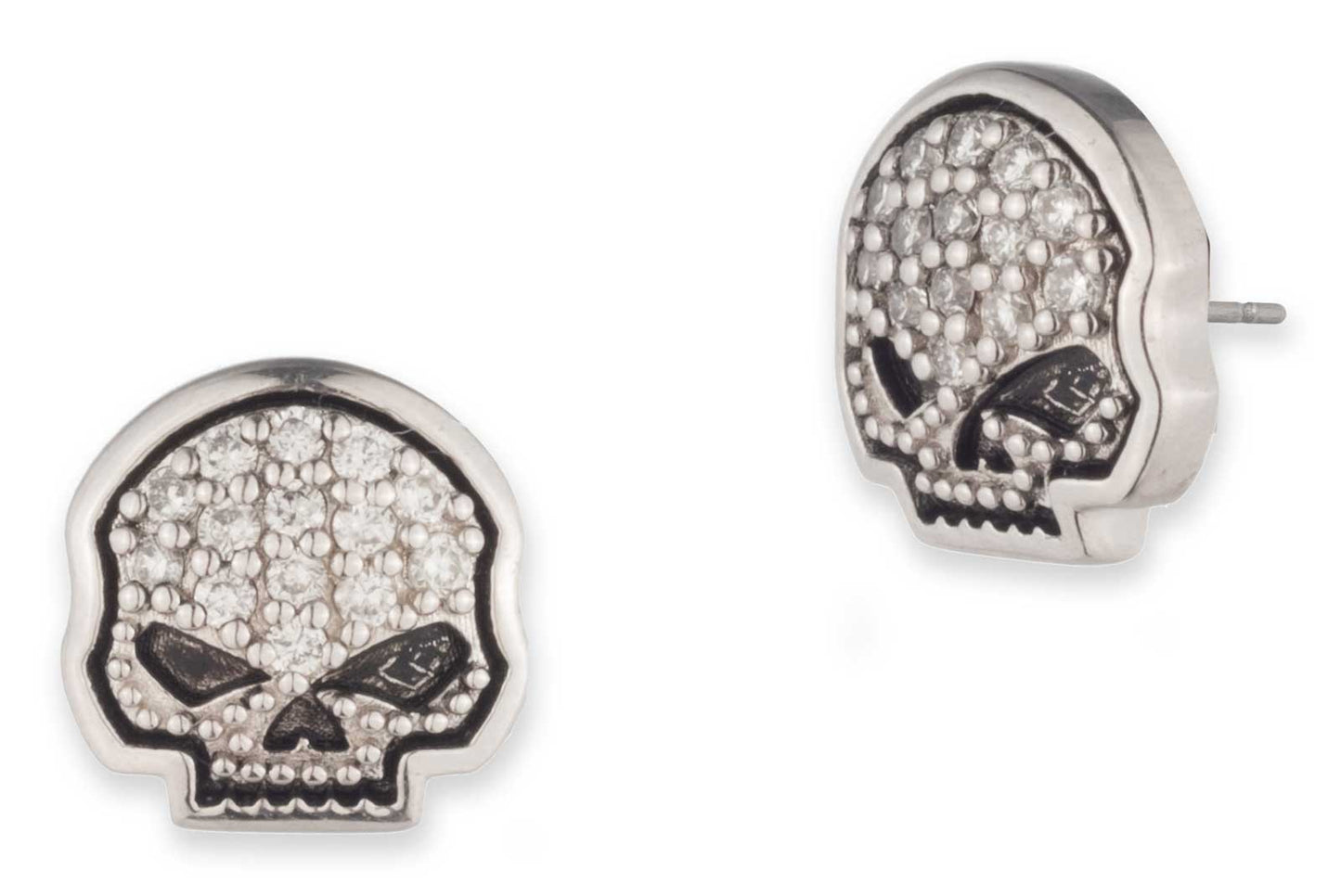 Boucles d'oreilles à clous en argent sterling H-D pour femmes - 34G00254