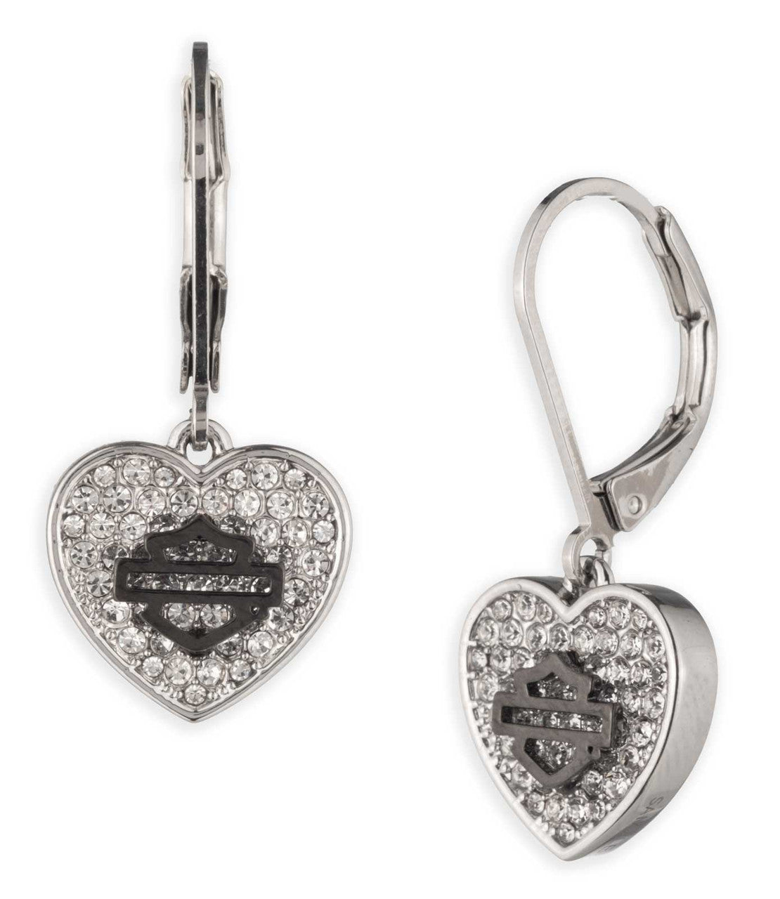 Boucles d'oreilles pendantes, pour femmes en forme de cœur - 34G00271