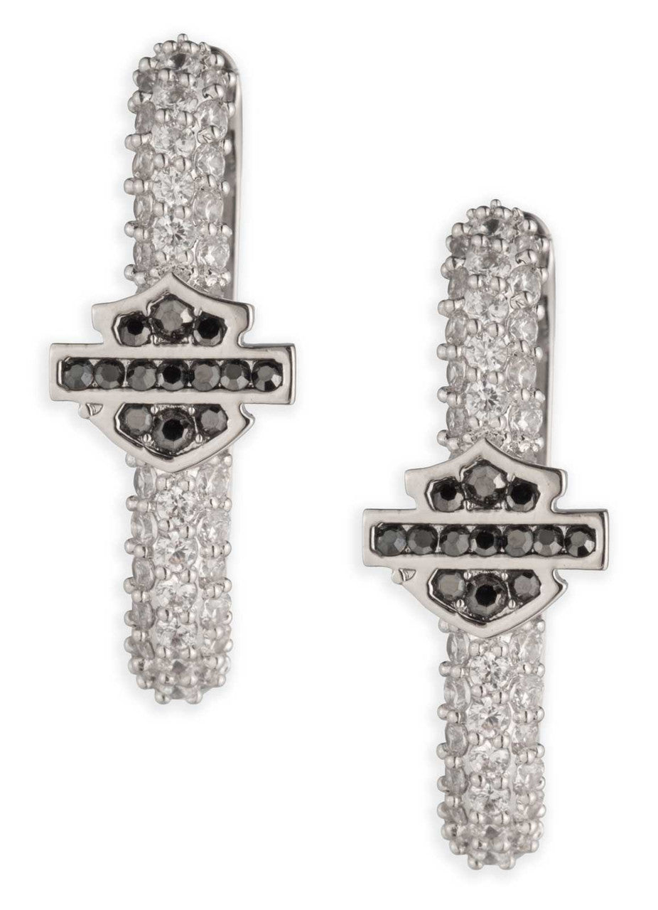 Boucles d'oreilles créoles ovales Harley-Davidson® pour femme - 34G00273