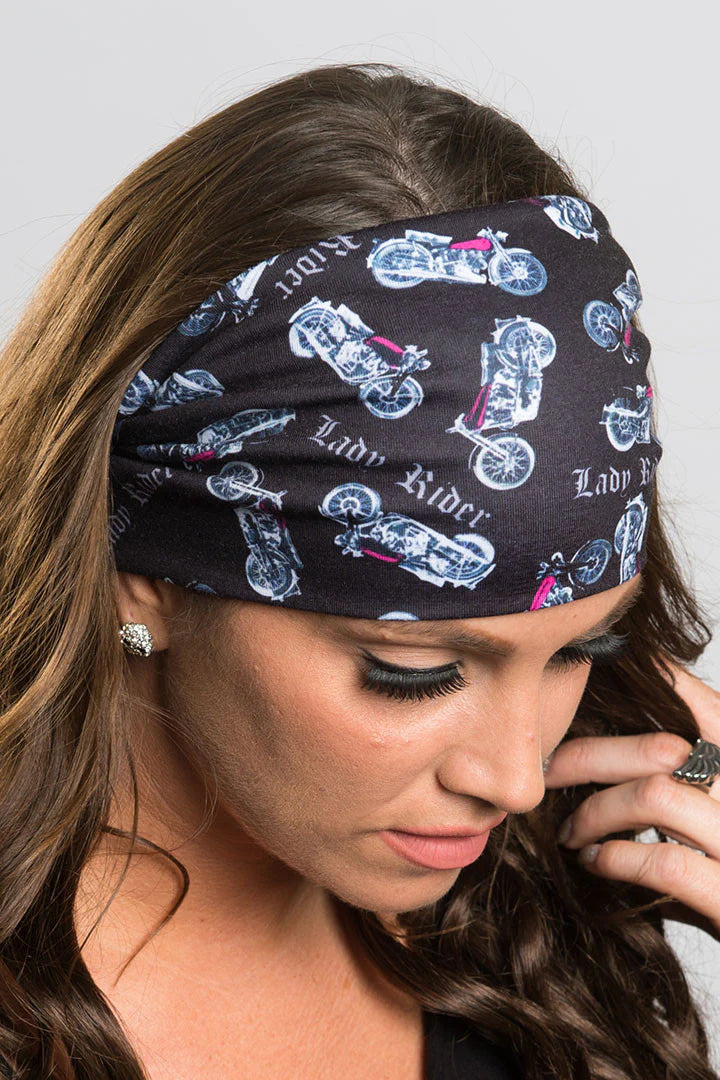 Bandeau à cheveux EZ Bandz pour motarde vintage (50098)