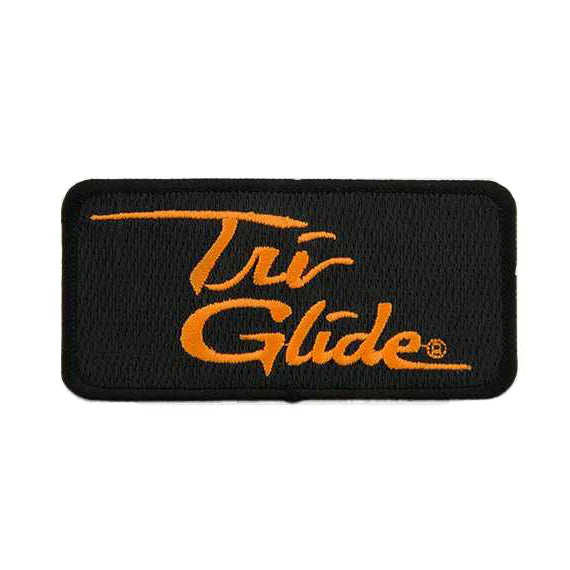 Insigne à coudre Harley-Davidson® Tri Glide 4 po - Noir/Orange (8011741)