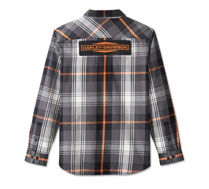Chemise à carreaux manches longues Stacked B&S – 96040-25vm