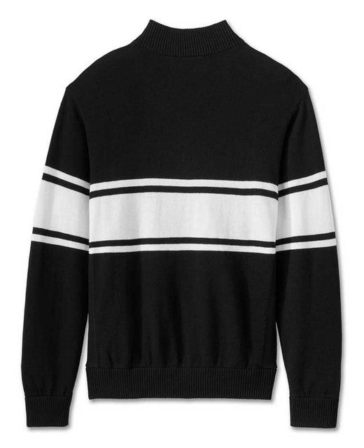 Pull col montant en laine pour homme, fermeture éclair 1/4 –96118-25VM