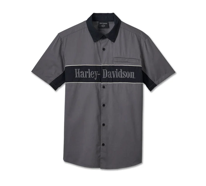 Chemise à manches courtes pour homme « The Garage Mechanic » - Quiet Shade - 96150-25VM