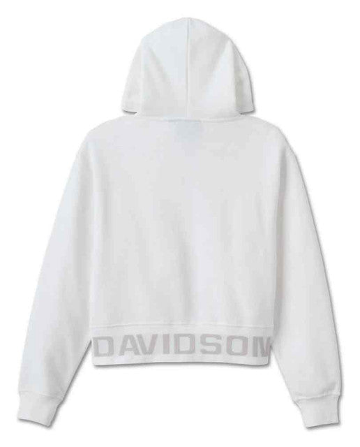 Sweat à capuche court zippé HD pour femme - 96153-25VW