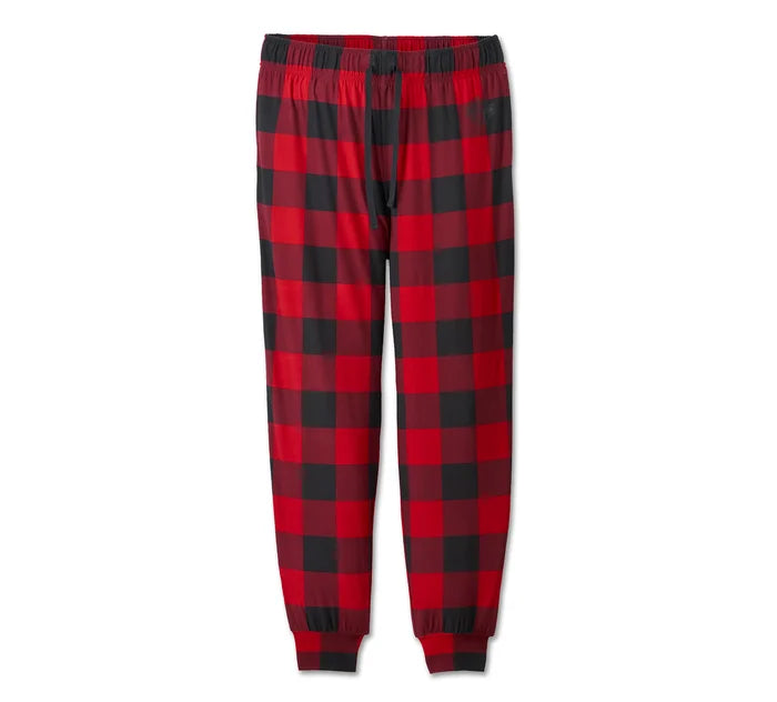 Pyjama à manches longues à carreaux B&S pour femme - 96162-25VW