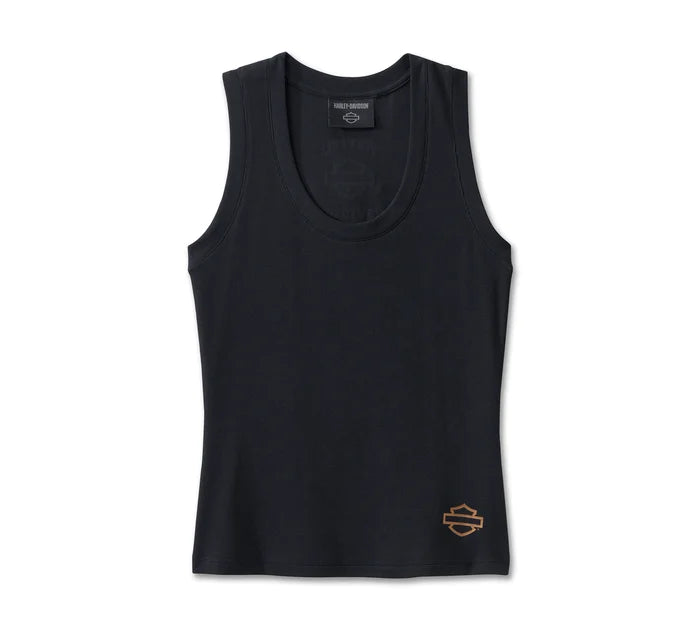 Débardeur Old English pour femme - Harley Black - 96181-25VW
