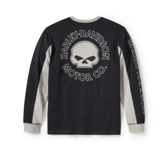 T-shirt à manches longues Willie G Sk**l pour homme – 96372-25VM