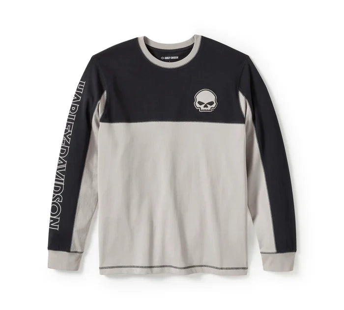 T-shirt à manches longues Willie G Sk**l pour homme – 96372-25VM