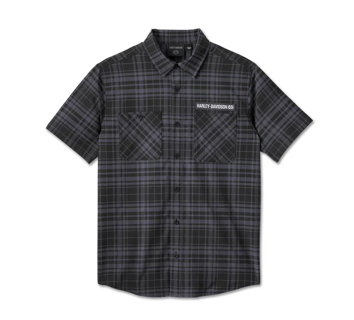 Chemise à carreaux Performance Enduro à manches courtes pour homme - 96448-24vm