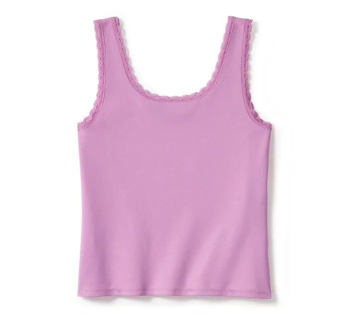 Débardeur femme à bordure en dentelle Rose & Thorn Bling - 96454-25VW