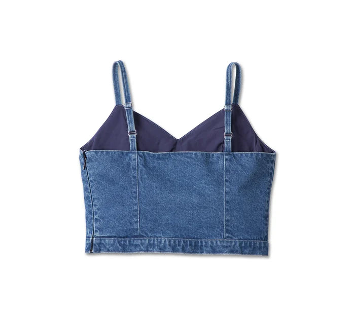 Haut bustier pour femme en jean, bleu cool (96514-24VW)