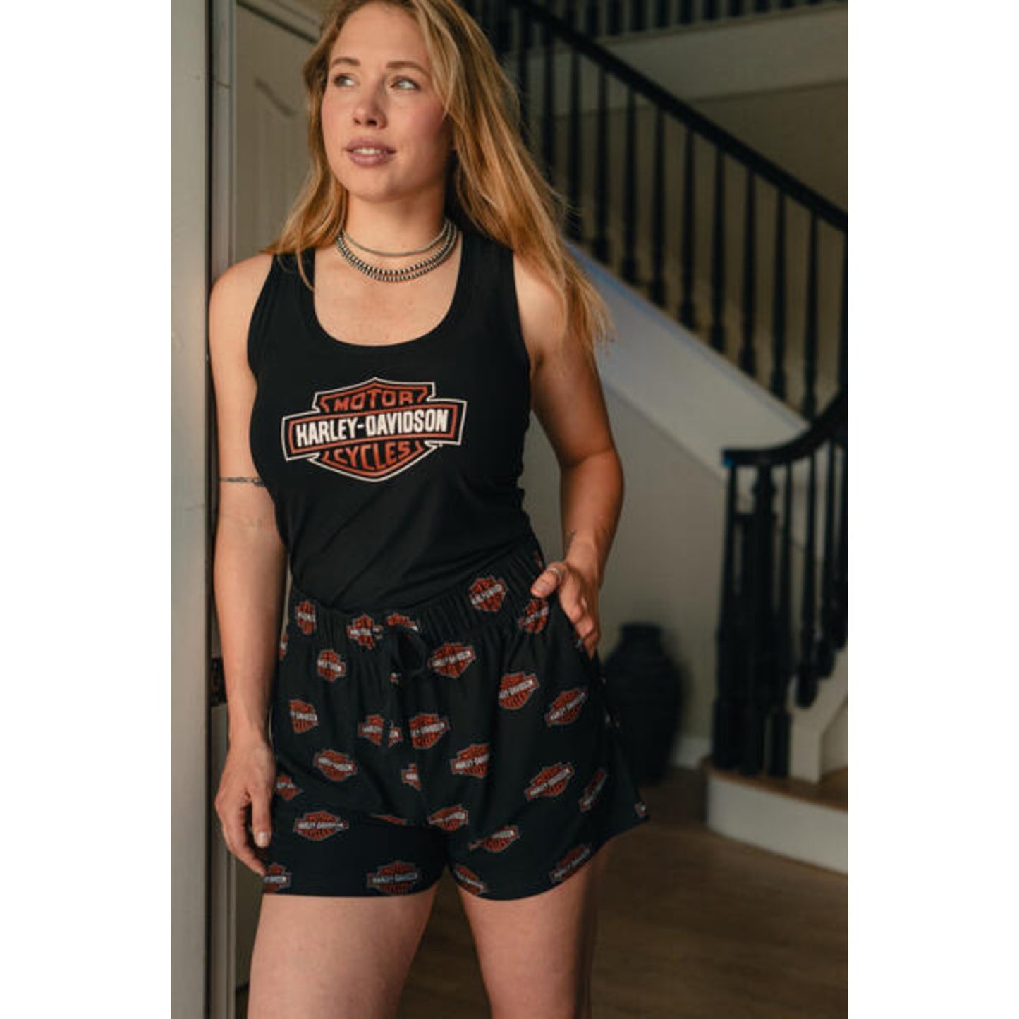 Pyjama femme Harley-Davidson® B&S avec short - 96522-25VW