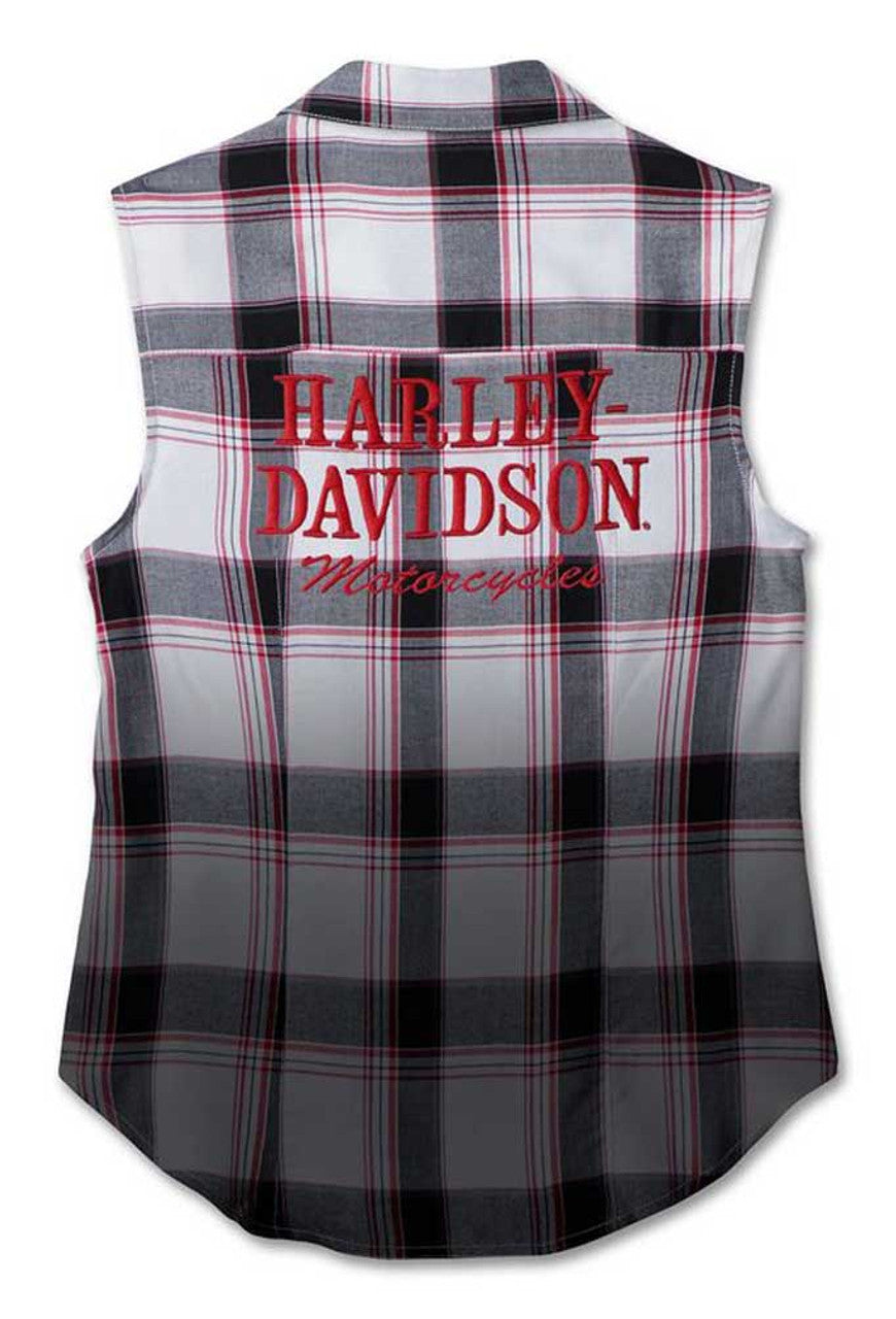 Chemise à carreaux sans manches pour femme - 96613-24VW