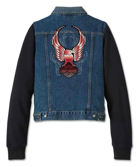 Veste en jean Crimson Bird pour femme avec manches en polaire - 96619-24VW