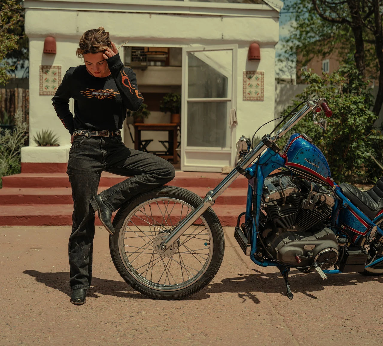 Haut en maille à flammes vintage pour femme - 96761-25VW