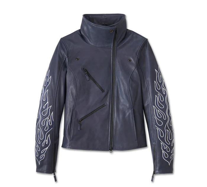 Veste de motard en cuir Brazen pour femme - 97024-24VW