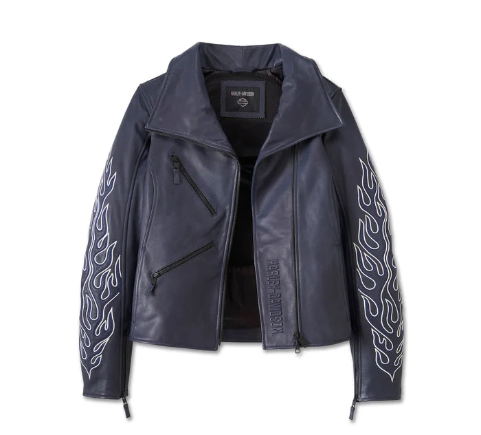 Veste de motard en cuir Brazen pour femme - 97024-24VW