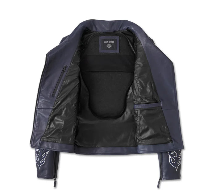 Veste de motard en cuir Brazen pour femme - 97024-24VW
