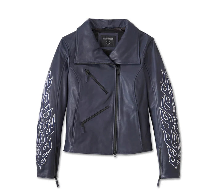 Veste de motard en cuir Brazen pour femme - 97024-24VW