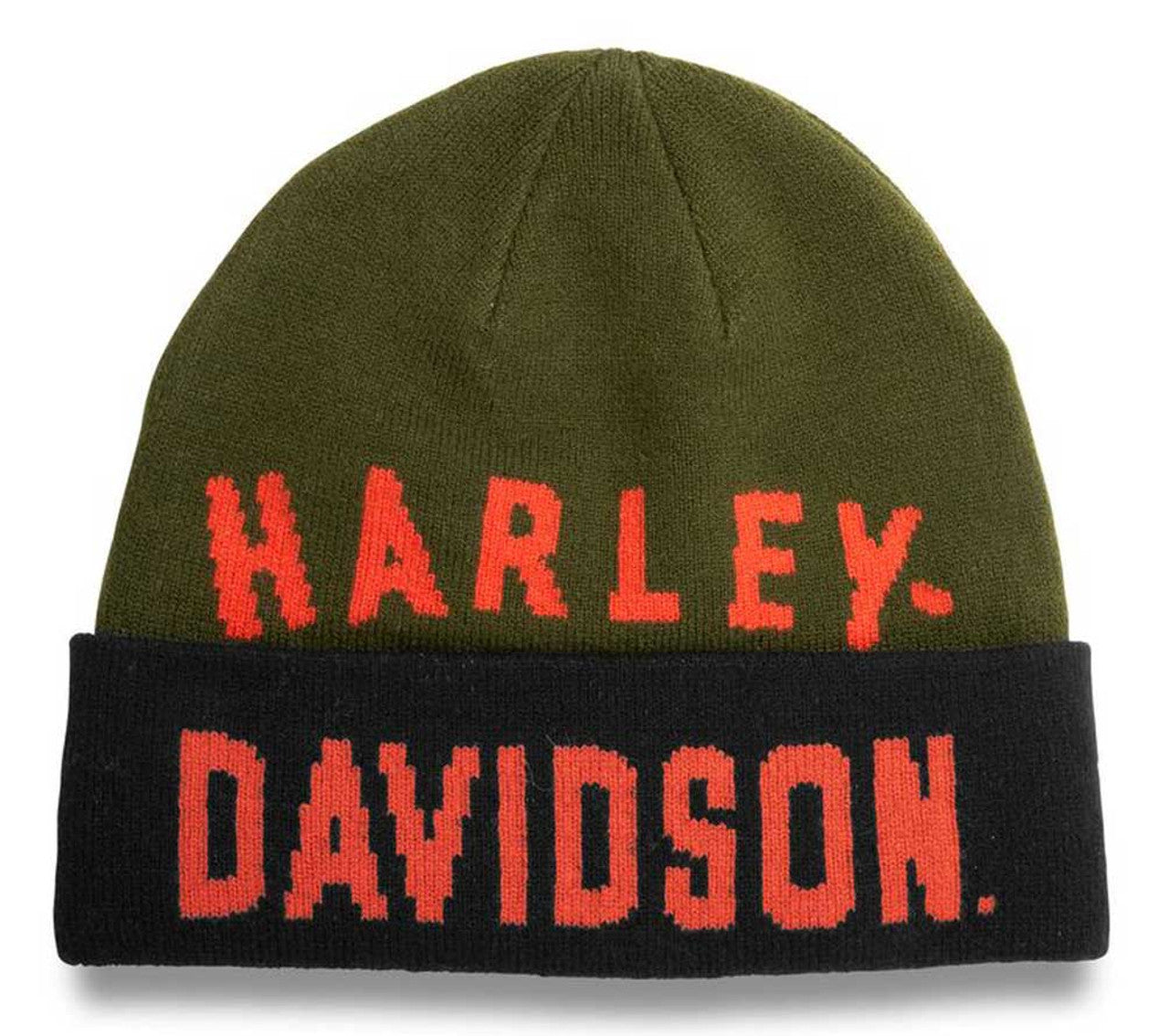 Bonnet en tricot à revers contrastés pour hommer - 97619-22VM