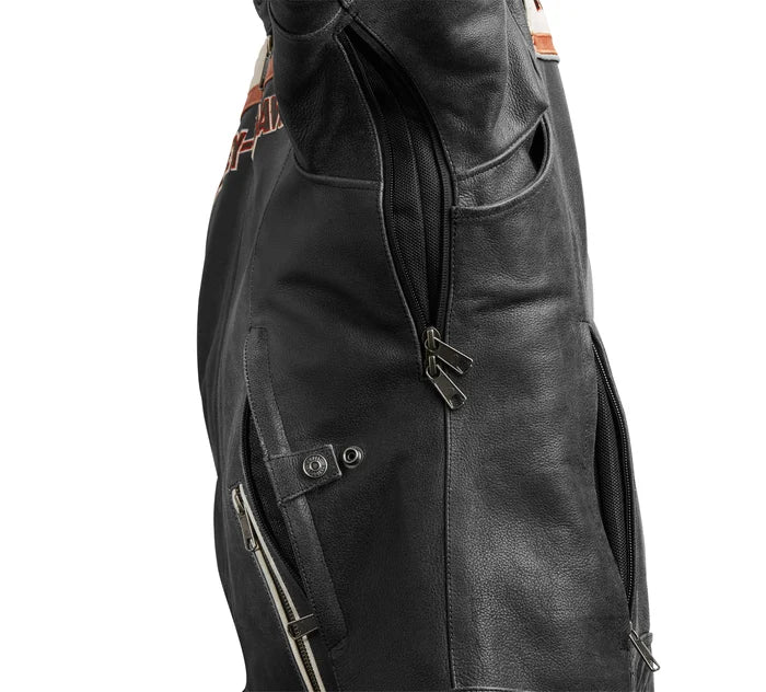 Veste d'équitation en cuir HD Triple Vent Miss Enthusiast II pour femme - 98008-21VW