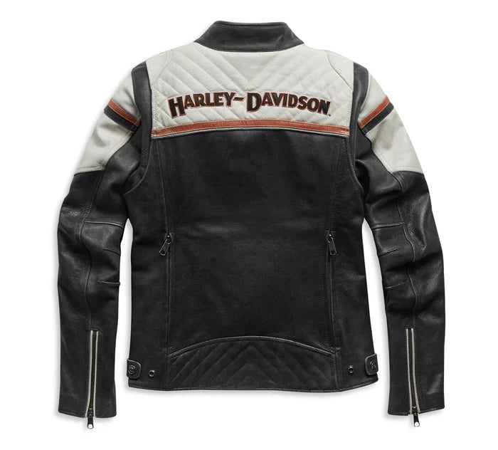 Veste d'équitation en cuir HD Triple Vent Miss Enthusiast II pour femme - 98008-21VW