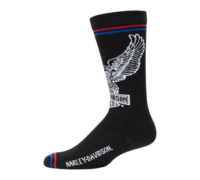 Chaussette mi-mollet avec logo aigle patriotique - D3161-003