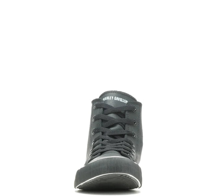 Baskets montantes en cuir noir/blanc Baxter pour homme - D93341