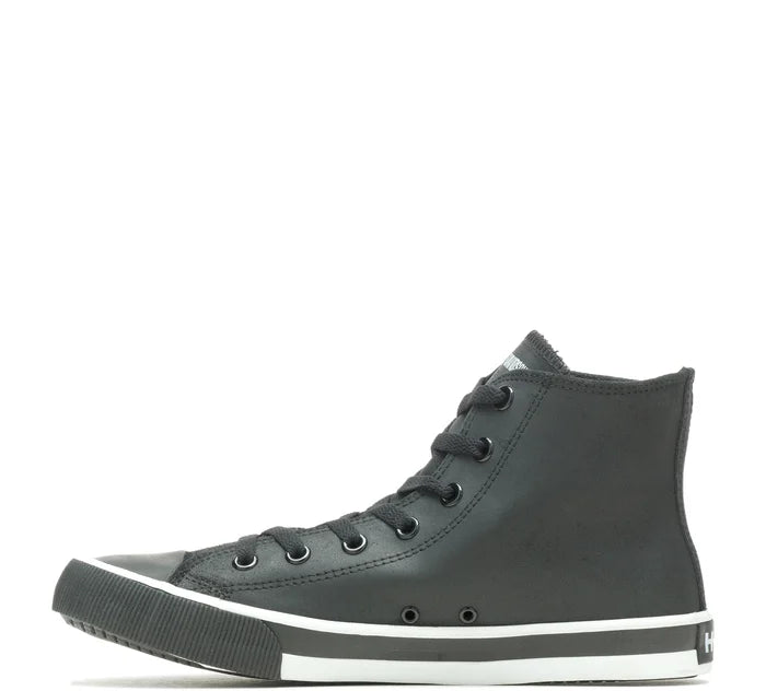 Baskets montantes en cuir noir/blanc Baxter pour homme - D93341