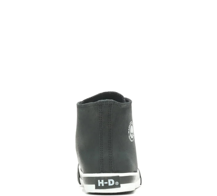 Baskets montantes en cuir noir/blanc Baxter pour homme - D93341