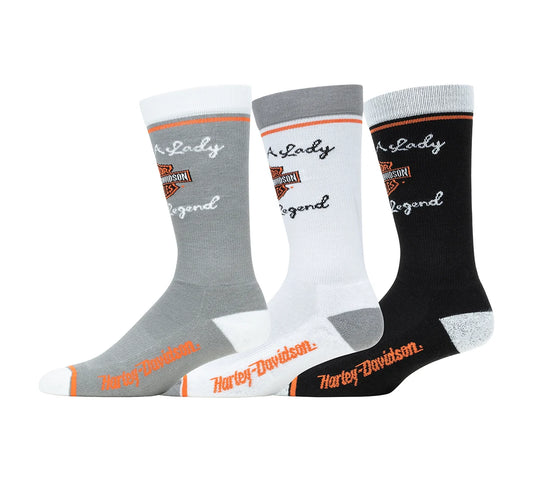 Chaussettes mi-mollet avec logo Be A Legend - Lot de 3 - D3283-990