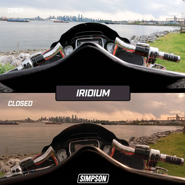 Visière Iridium pour casque Simpson Ghost ou Speed Bandit (GBISE-IRI)