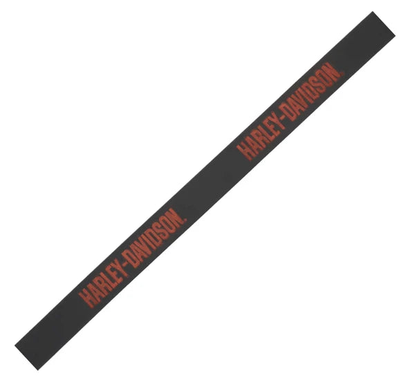 Ceinture Harley-Davidson® pour homme en cuir véritable gaufré HD, noir/orange - BMM077/08