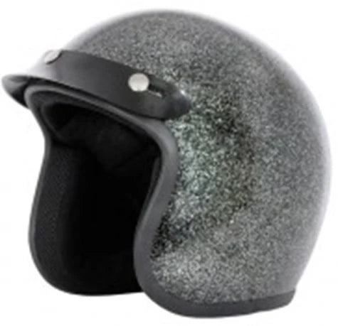 Casque 3/4 open face GRIS METAL FLAKE