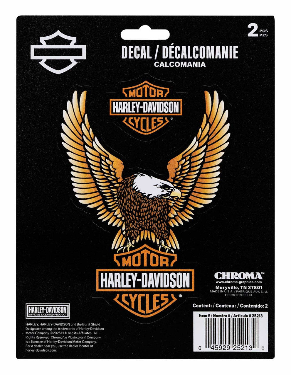 Autocollant en vinyle Harley-Davidson® 2 pièces - CG25213