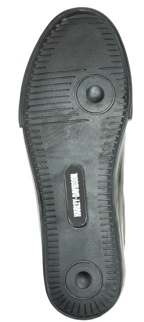 Baskets montantes en cuir noir Nathan pour hommes, D93900