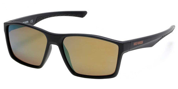 Lunette de soleil - Noir mat - Bordeau miroir - HD0145V-02U