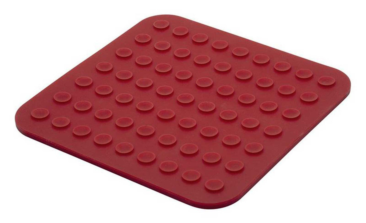 Tapis à lécher en silicone à motif écossais rouge pour animaux de compagnie – Rouge uni HDX-90213