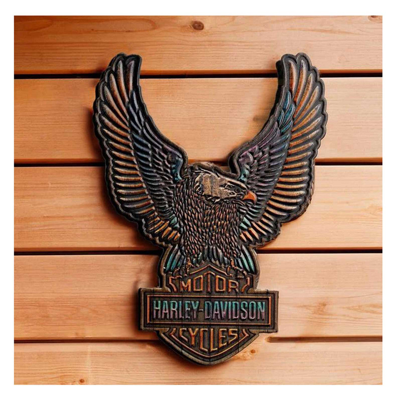 Décoration murale extérieure H-D® Vivid B&S Eagle - HDX-99333