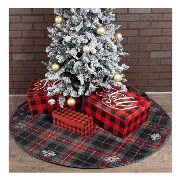 Jupe de sapin H-D® à carreaux brodés avec logo B&S - HDX-99350