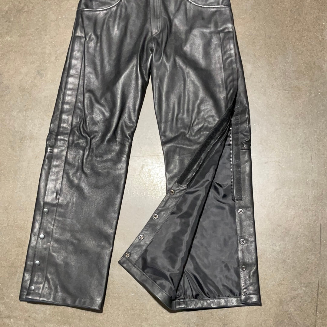 Pantalon de cuir à fermeture éclair (Eapak-)