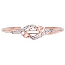 ROSE GOLD AND SILVER BLING FILIGREE CUFF BRACELET POUR FEMME - HDB0374