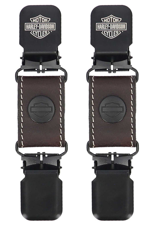 BAR AND SHIELD LEATHER BOOT CLIP BROWN