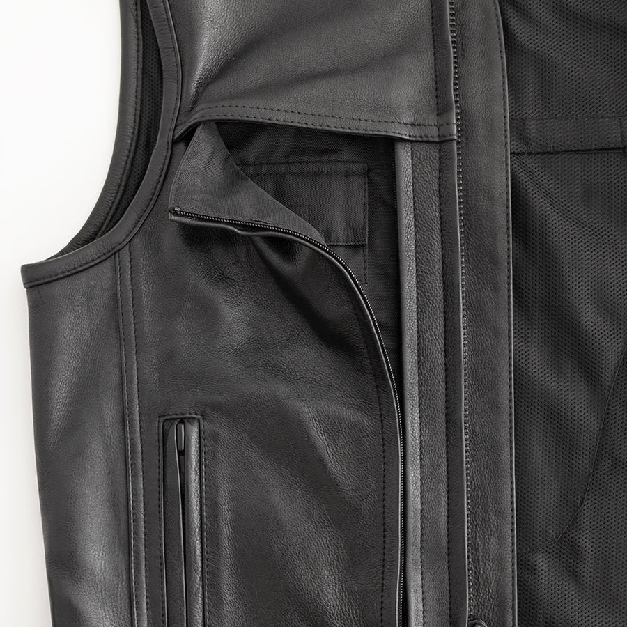 Rampage - Gilet moto en cuir pour homme First (FIM649CP)